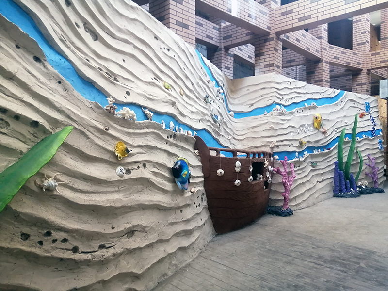 水泥浮雕-海底世界墙面浮雕装饰