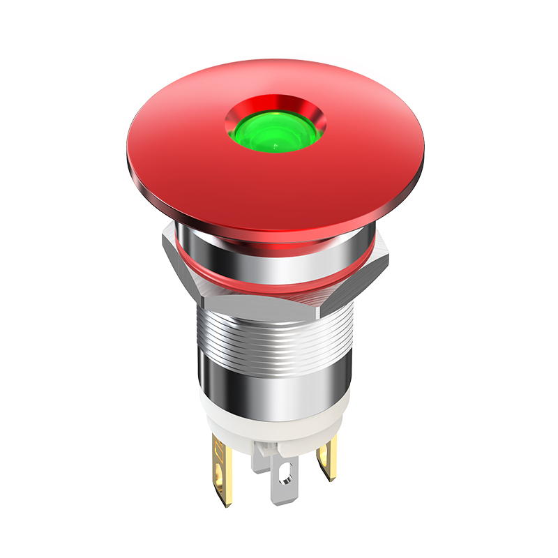蓝波LB12E-M蘑菇头急停按钮自复自锁5-24V/220V