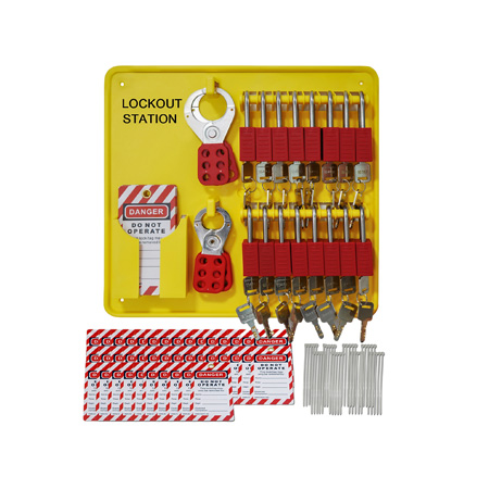 16-Padlock Lockout Board Station