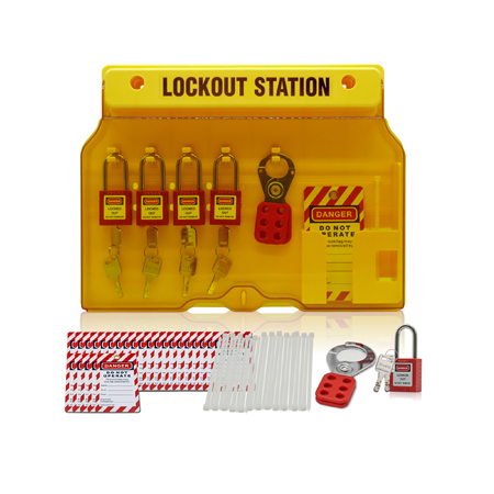 4-Padlock Lockout Station