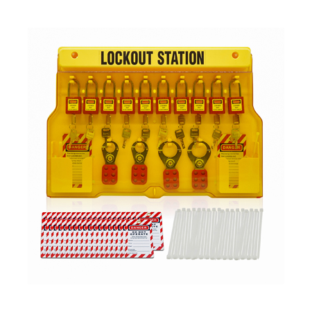 10-Padlock Lockout Station