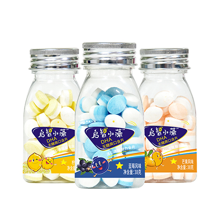 啟智小藻DHA爽口含片（三角瓶）