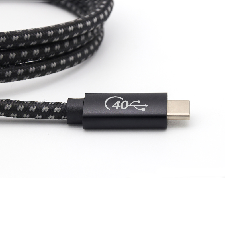 USB 4 Cable Supports 40 Gbps Data Transfer 100W Charging C to C Cable