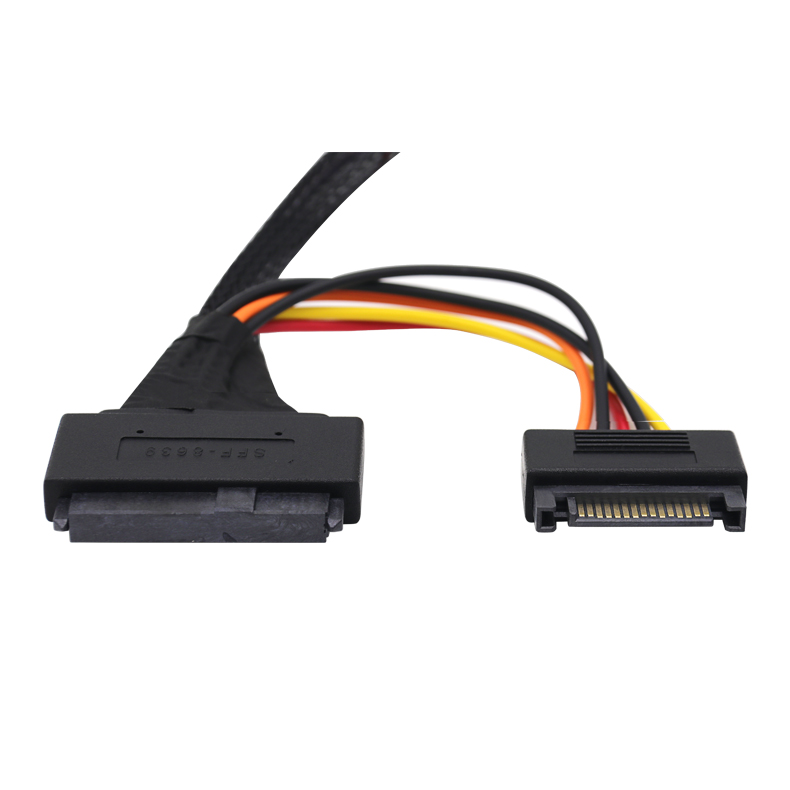 Mini Cool Edge IO MCIO 4X to U.2 SFF-8639 PCIe PCI-Express Cable