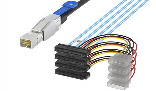 MINISAS (SFF8644) TO  4*(SFF8482)+大4P