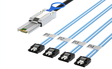 MINISAS 26PIN(SFF8088) TO 4*SATA 7PIN(带弹片)