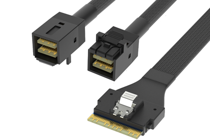SlimSAS (SFF-8654 8i) TO 2 Mini sas hd(SFF-8643)
