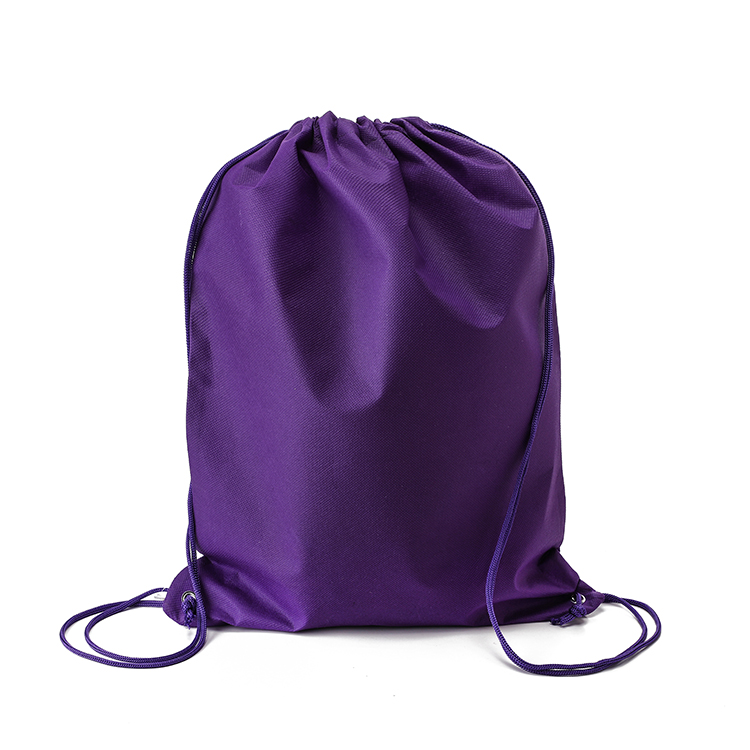 Customize logo promotional reusable eco friendly drawstring bag polyester