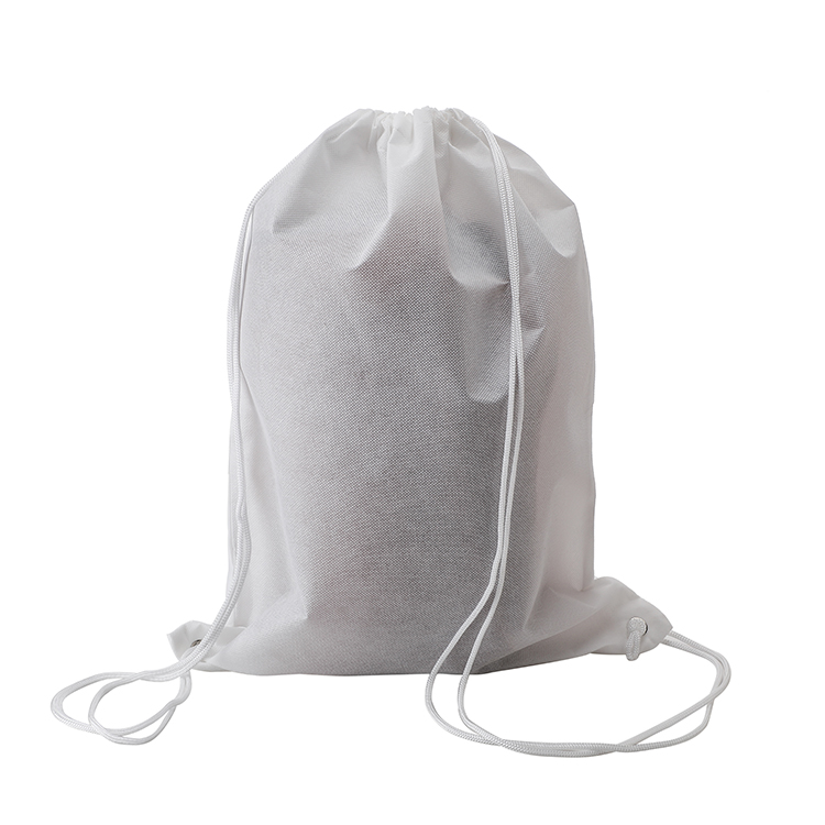 Customize logo promotional reusable eco friendly drawstring bag polyester