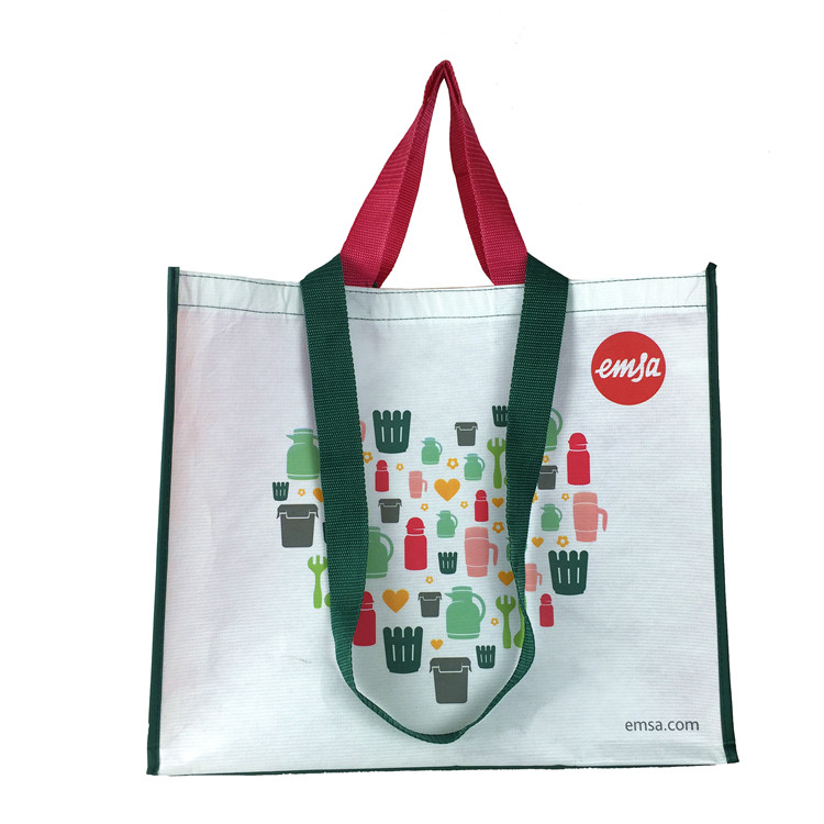 supply easy-clean pp non-woven laminated handle shopping bag