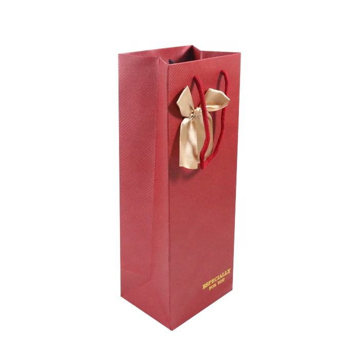 Promotional wine bottle paper gift bag