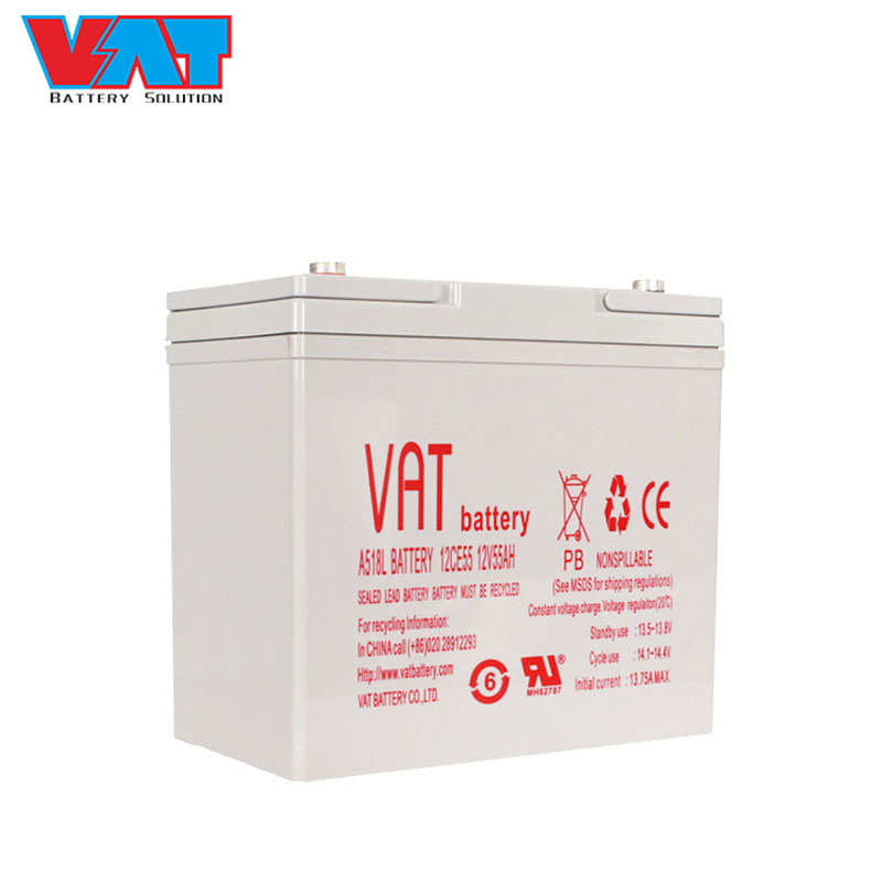 威艾特（VAT）12V55AH 免维护铅酸蓄电池  储能用蓄电池