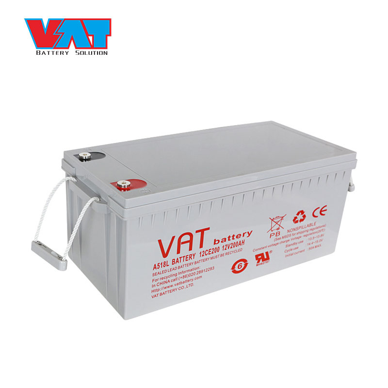 威艾特（VAT）12V200AH阀控式密封铅酸蓄电池 EPS UPS电源机房路灯户外用 灰白铜