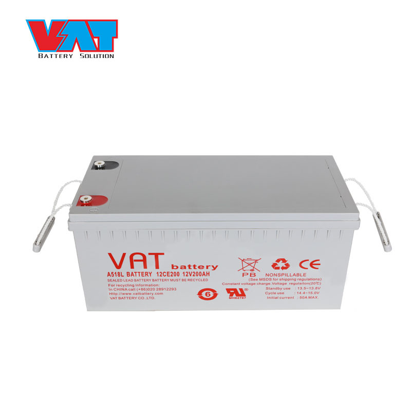 威艾特（VAT）12V200AH阀控式密封铅酸蓄电池 EPS UPS电源机房路灯户外用 灰白铜