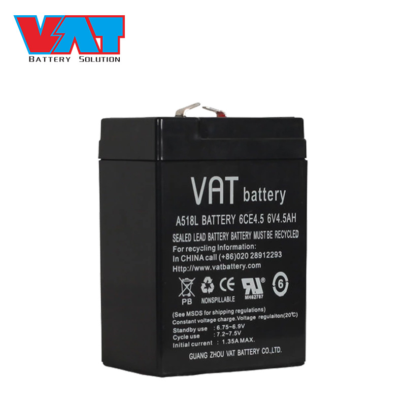 威艾特（VAT）6V4.5AH 免维护铅酸蓄电池  储能用蓄电池 儿童电动车拉杆音响户外应急电源