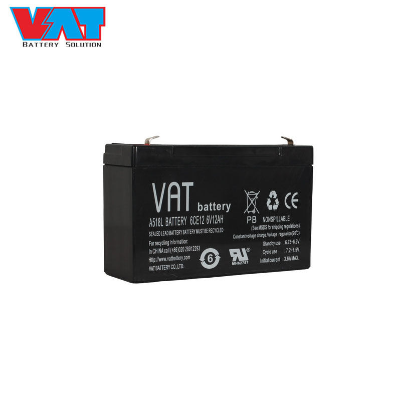 威艾特（VAT）6V12AH 免维护铅酸蓄电池  储能用蓄电池 儿童电动车拉杆音响户外应急电源