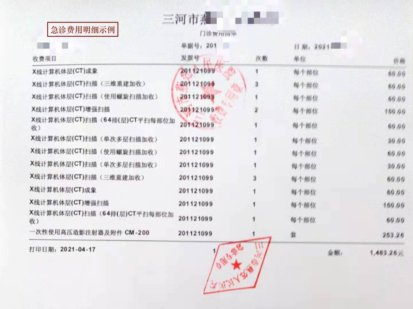 费用清单样例20210517.