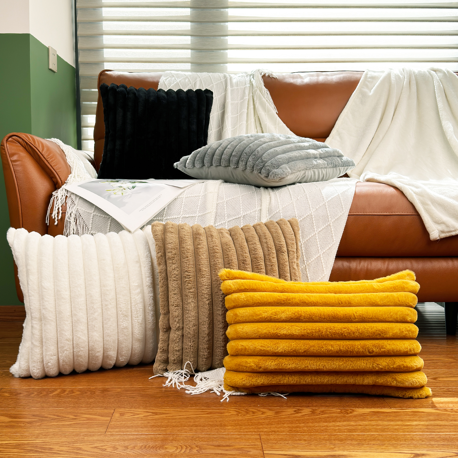 Faux Fur Pillow Covers