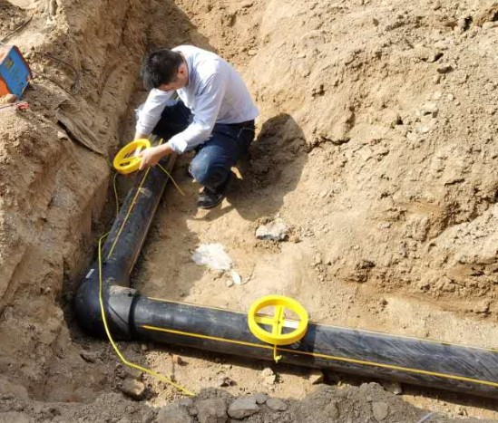 Electronic marking of buried gas pipelines