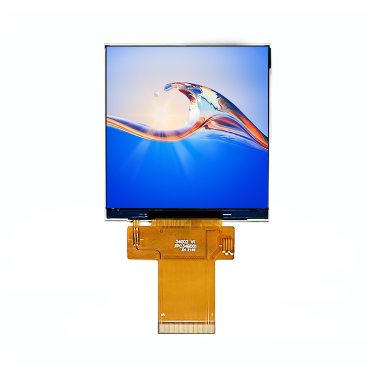 TT340KKN12A 1000cd/m2 3.4 inch 480*480 IPS SPI+RGB Square TFT LCD Display Panel 3.4inch 45Pin ST7701S Square LCD Module Touchscreen Optional