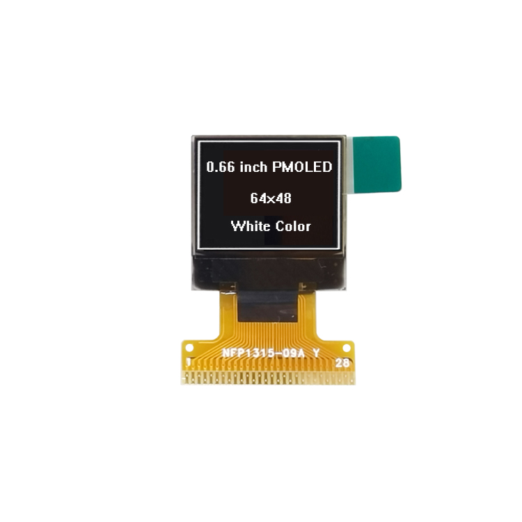 TT066PM10A Mini Size 0.66 inch 64*48 Mono OLED Screen Monochrome White PMOLED Display 28Pin SSD1315 Parallel SPI I2C Interface