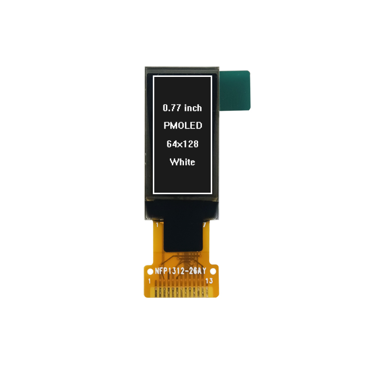 TT077PM10A Super Small Size 0.77 inch 64*128 White Color Mono OLED Display SPI I2C SSD1312 Wide Temperature PMOLED Screen Panel LCD Module