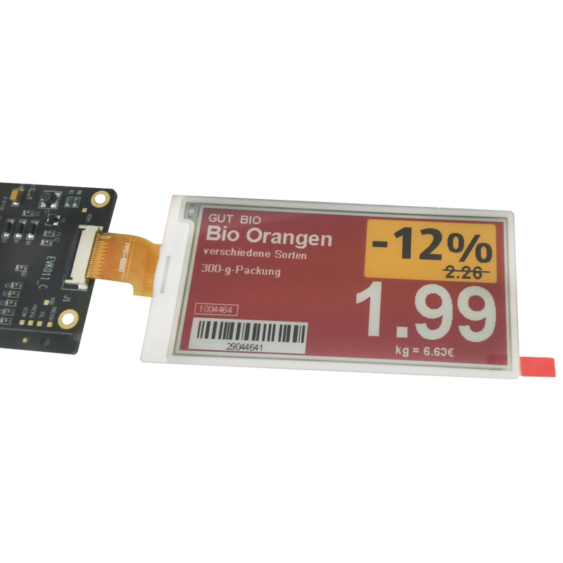 TT350EDP04A 4 COLORS 3.5 Inch 384*184 B/W/R/Y Epaper Display Panel I2C 24Pin Eink Screen Module Electronic Shelf Label Price Tag Nameplate