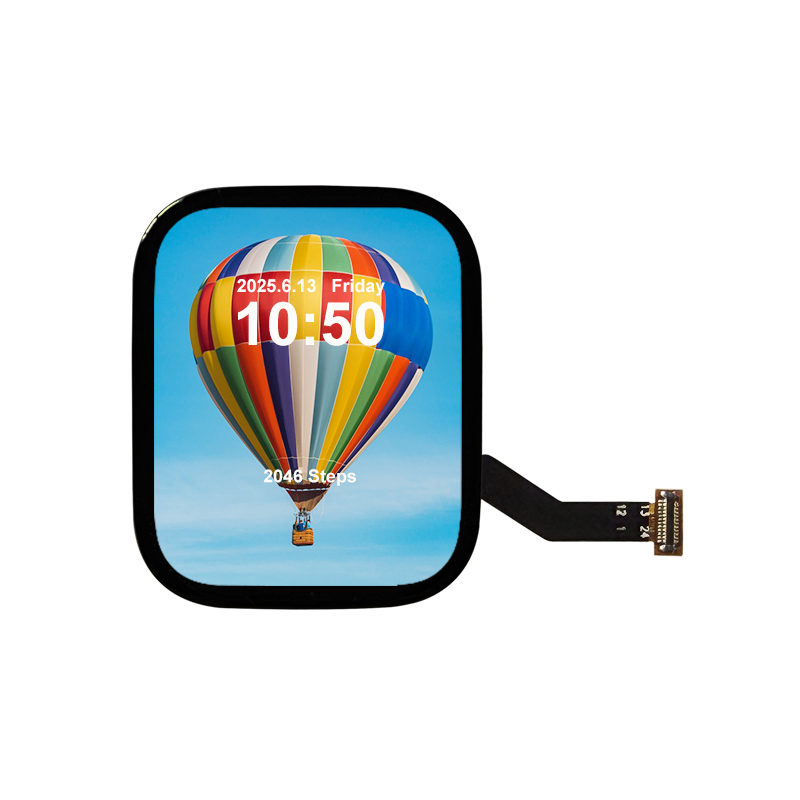 TT213AMC28C 2.13 Inch 410*502 QSPI Square AMOLED Touch Screen with 2.5D Cover Glass Panel for Smart Watch 2.13inch 24Pin Color OLED Display