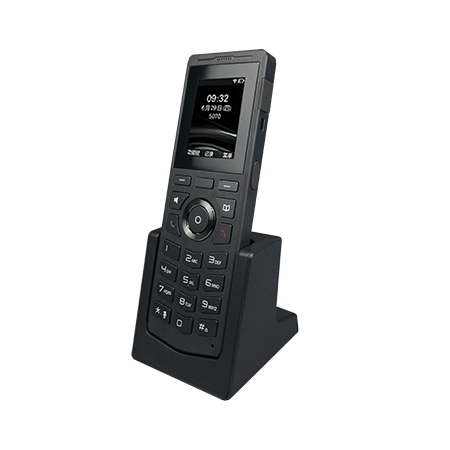240x320彩色液晶屏，支持4条SIP线路，内置双频(2.4GHz & 5GHz)Wi-F，便携式WiFi话机