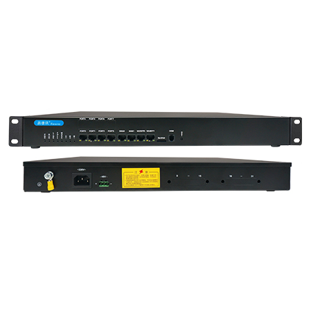 16FXS口，分机语音网关，机架式，RJ45接口，支持语音、传真终端业务