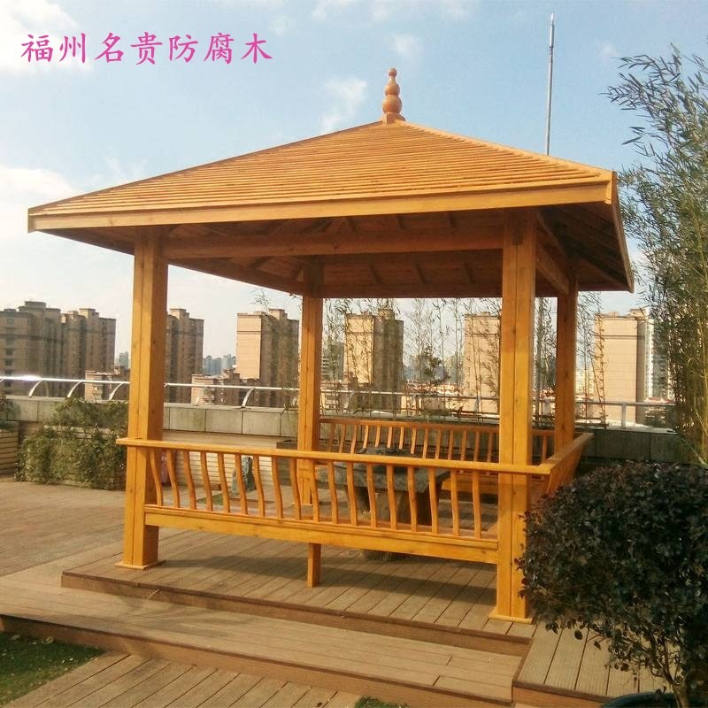 防腐木涼亭