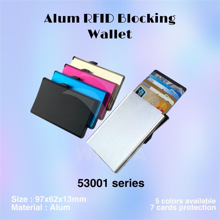53001-Alum RFID Blocking Wallet