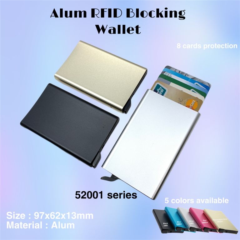 52001-Alum RFID Blocking Wallet