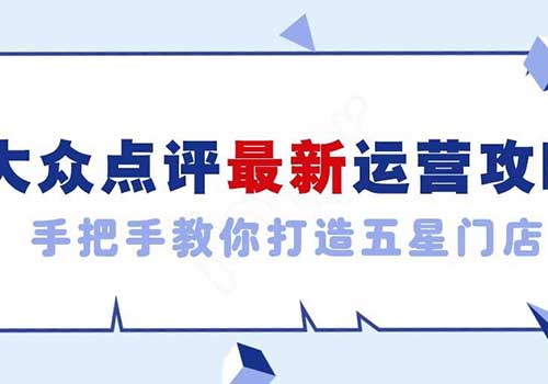大众点评店铺营销推广