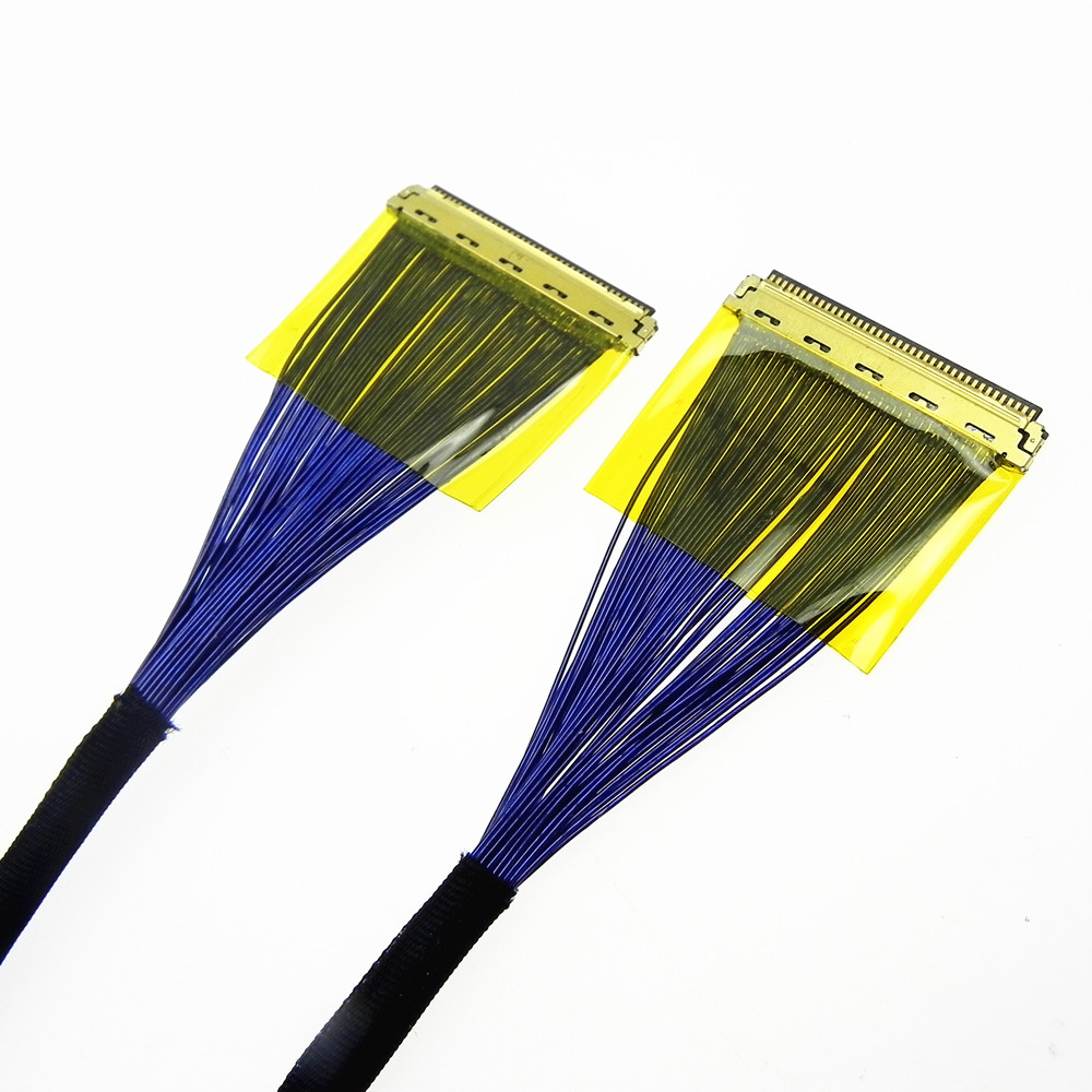 Blue micro coaxial lvds cable to I-pex 20455 both