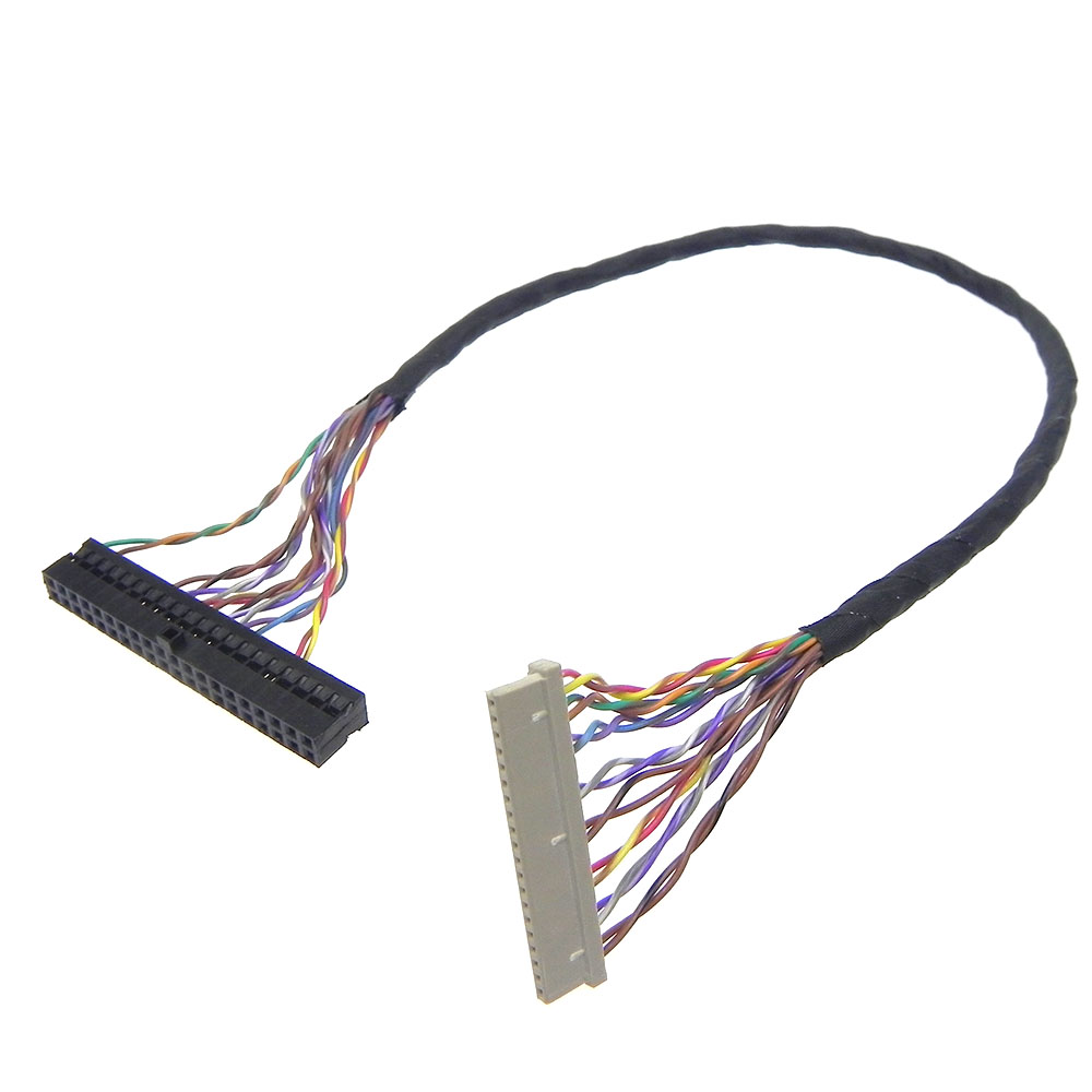 Custom DF14-30S-1.25C 30pin lvds cable assembly