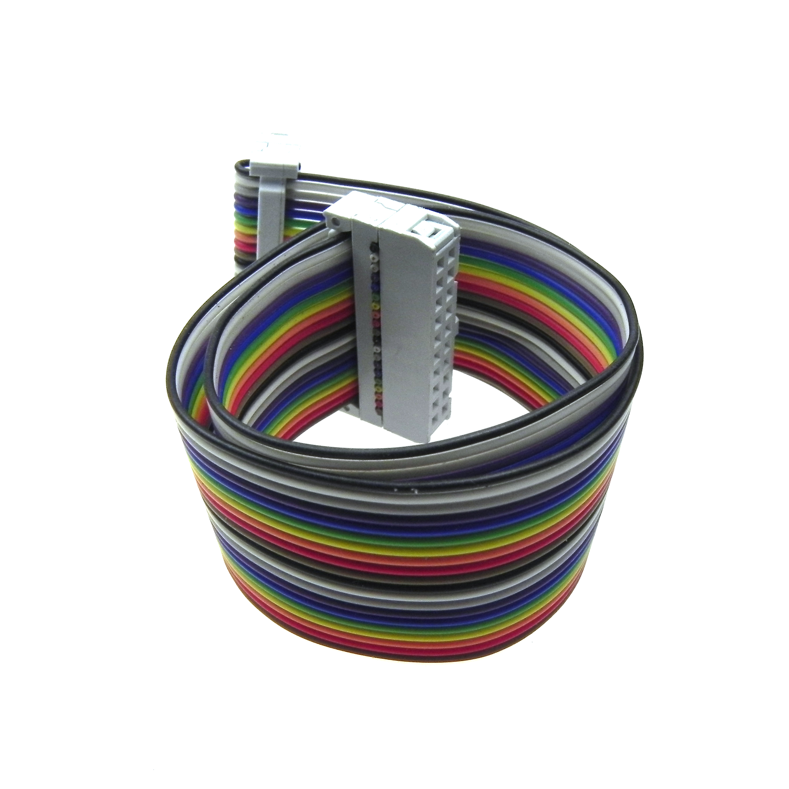20pin IDC connector flat rainbow ribbon cable