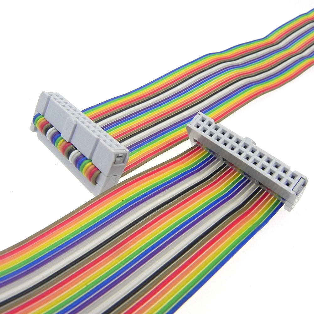 IDC flat rainbow cable with 26pin connector