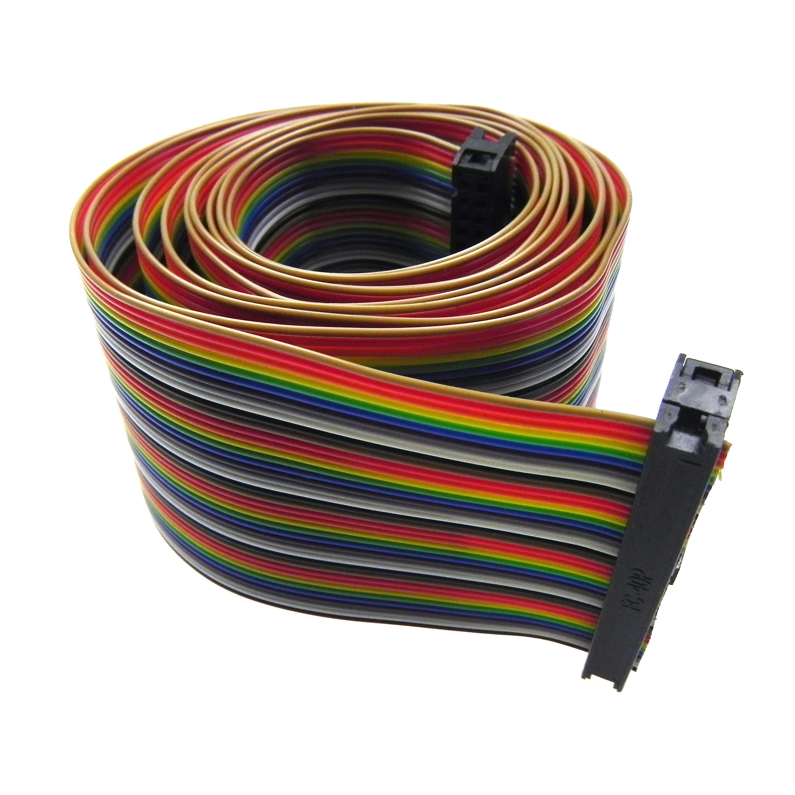 40pin connector IDC flat rainbow cable