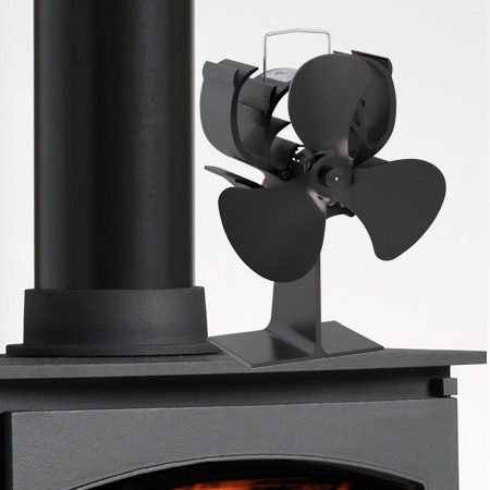 Fireplace Fans 3 Blades Heat Powered Stove Fan for Wood Log Burner Fireplace