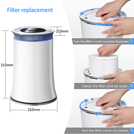 AM-150A HEPA Air Purifiers for Home, Bedroom and Office, Air Cleaner with Fragrance Box, Odor Eliminator