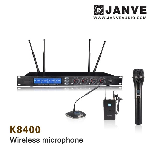 K8400 One for four wireless microphone