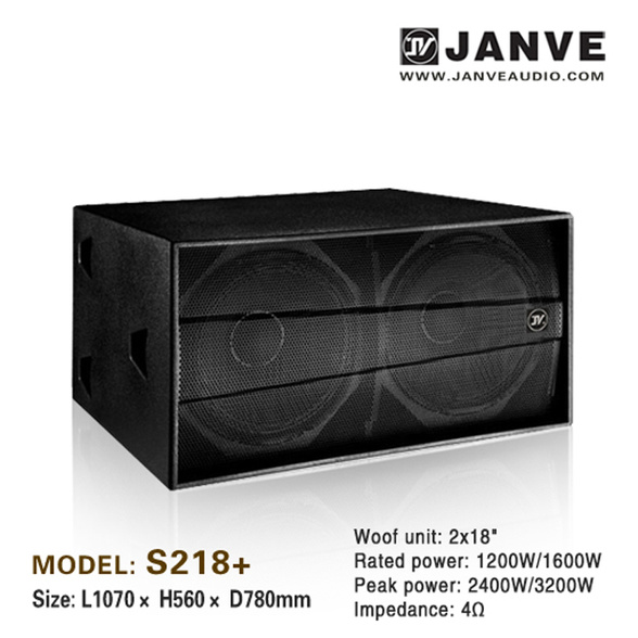 S218+/Dual 18 inch subwoofer speaker 1200W/1600W