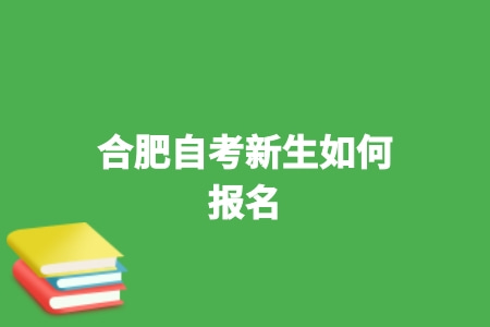 合肥自考新生如何报名？