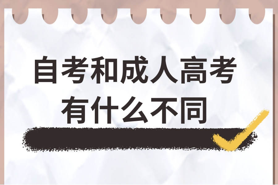 自考和成人高考有什么不同