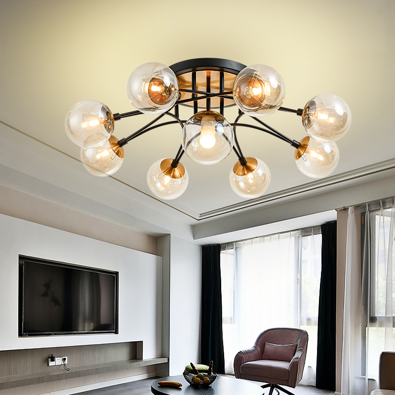 Sphere rotans 9-light Ceiling Light