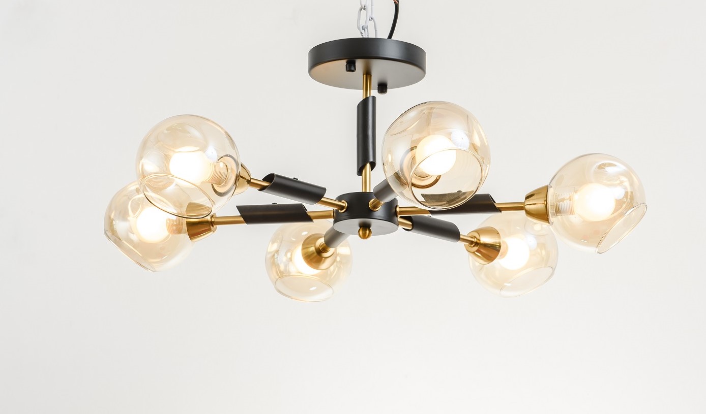 Riven Collection of Multi-lampshade Pendant Light