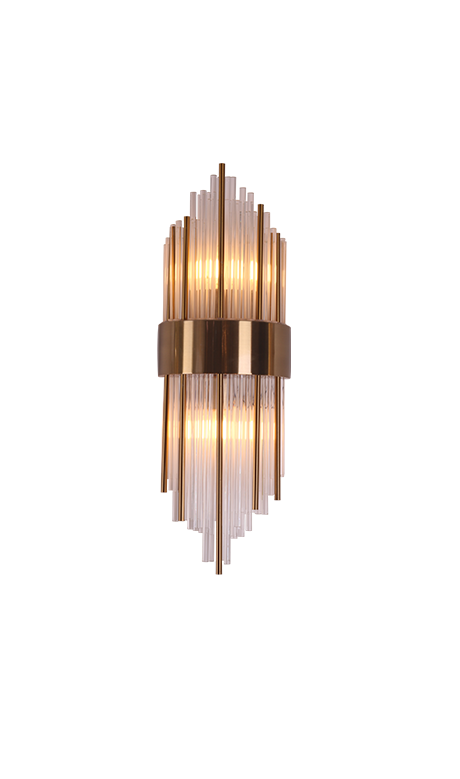 Starburst 2-Light Glass Wall Light