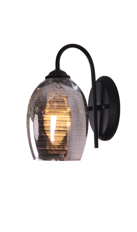Gris Oval-Shape Glass Wall Lamp