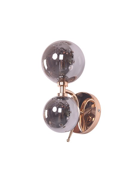Balla Smoky 2-light Wall Lamp